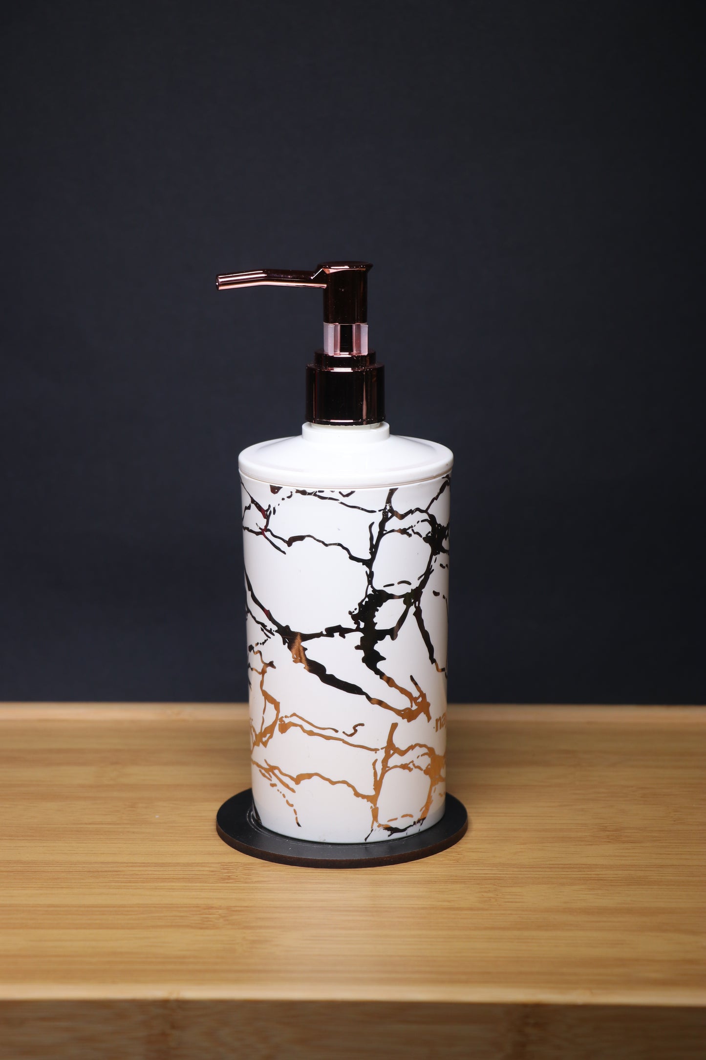 MG Designer Liquid Soap Dispenser - Black & Gold Crackle Pattern