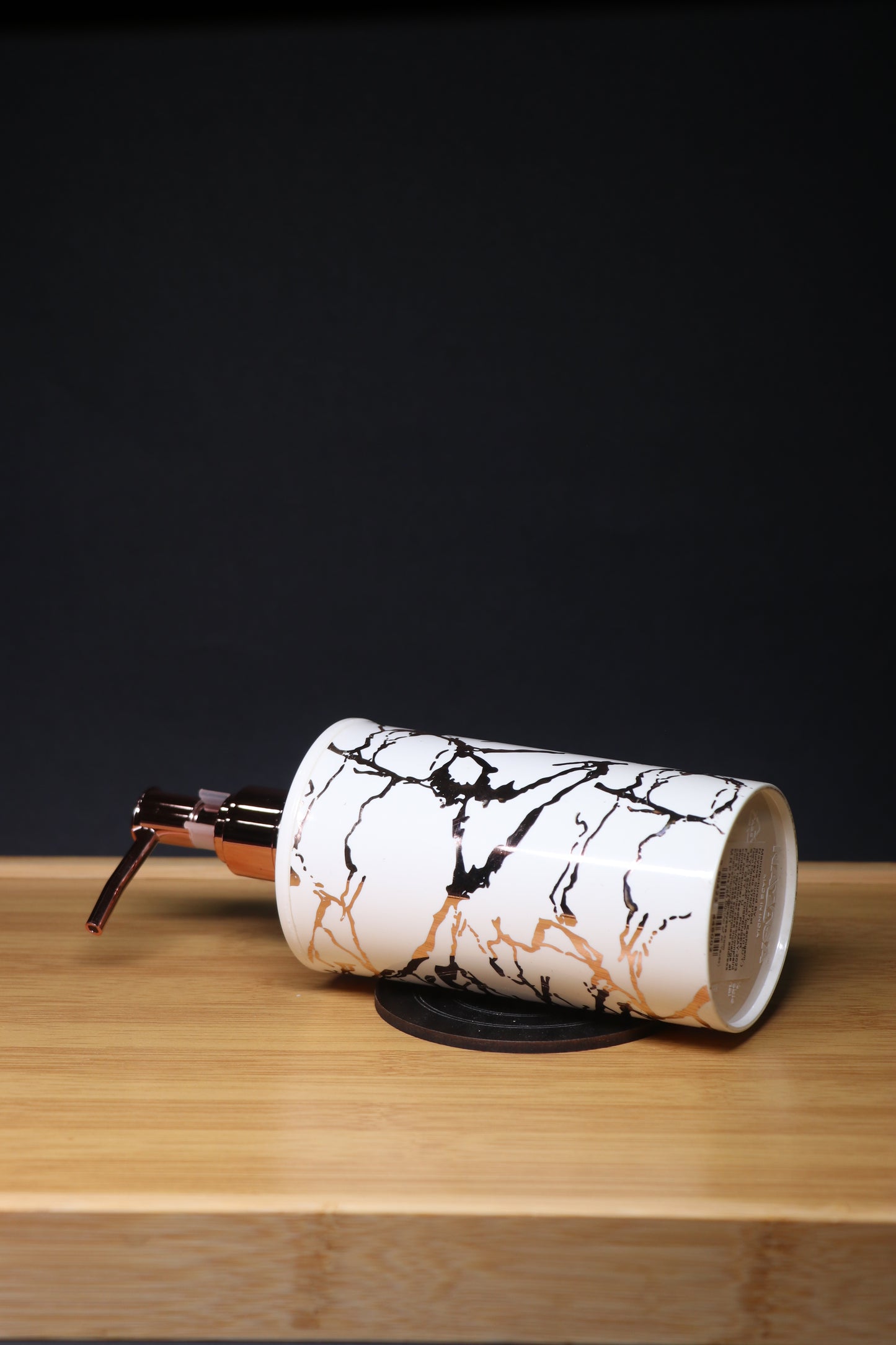 MG Designer Liquid Soap Dispenser - Black & Gold Crackle Pattern