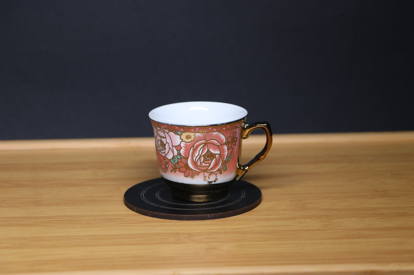 MG Royal Floral 13-Piece Tea & Coffee Set with Gold Stand