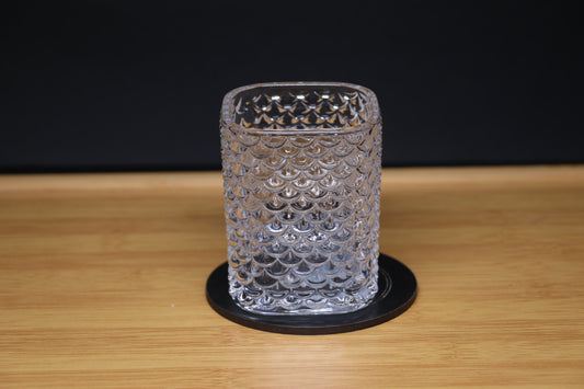 MG Vintage Embossed Glass with Scalloped Design – Perfect for Drinks & Decor