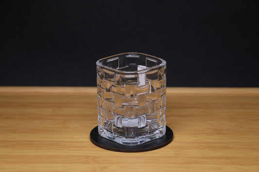 MG Premium Square Textured Glass Set – 200ml Water & Juice Cups (6 Pieces)