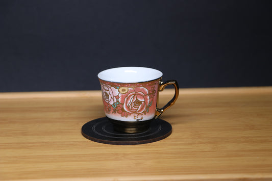 MG Royal Floral 13-Piece Tea & Coffee Set with Gold Stand