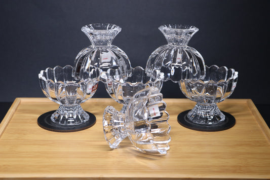 MG Transparent Fluted Ice Cream Cup Set - Stylish & Durable