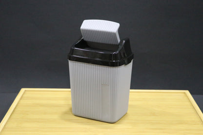 MG Elegant Gray Flip-Top Trash Bin with Swing Lid