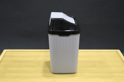 MG Elegant Gray Flip-Top Trash Bin with Swing Lid