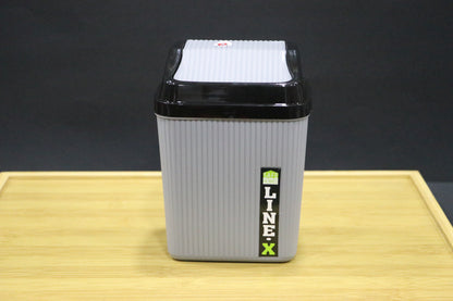 MG Elegant Gray Flip-Top Trash Bin with Swing Lid