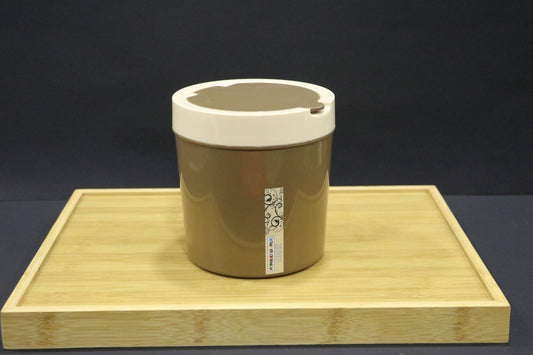MG Stylish Brown & White Round Trash Can for Home & Office