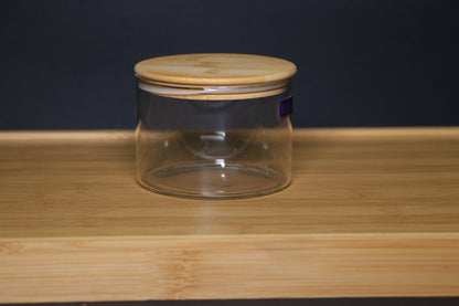 MG Airtight Glass Cannister with Natural Wooden Lid